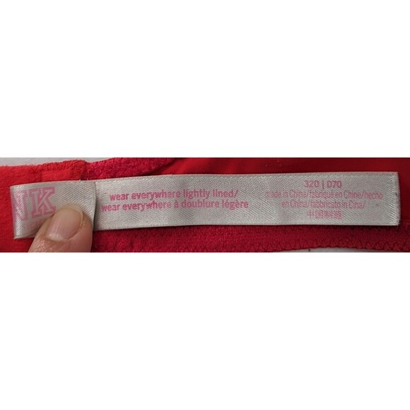 Victoria's Secret PINK Bra Women's 32D Red Lightly Lined - Picture 6 of 6